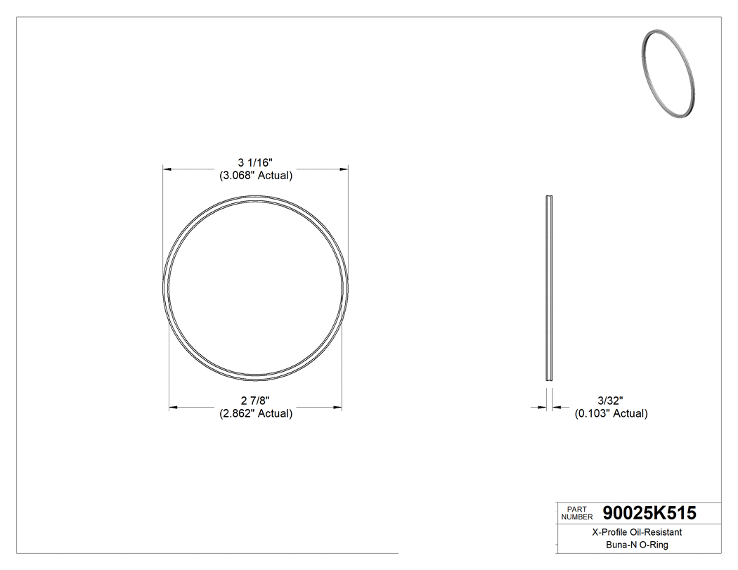 Technical drawing - 90025K515